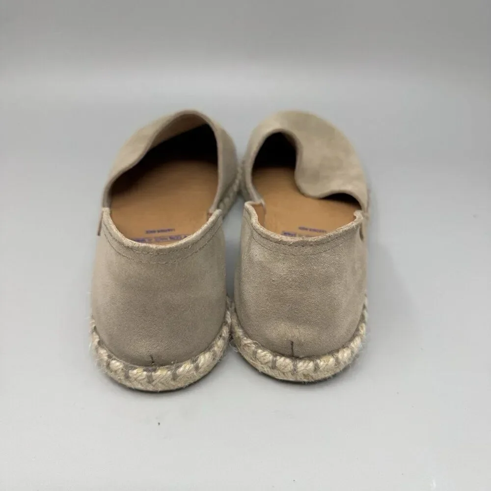 Verbenas Carmen Shoes EU Size 41 Suede Espadrille Flat Sandals US 8.5 Beige